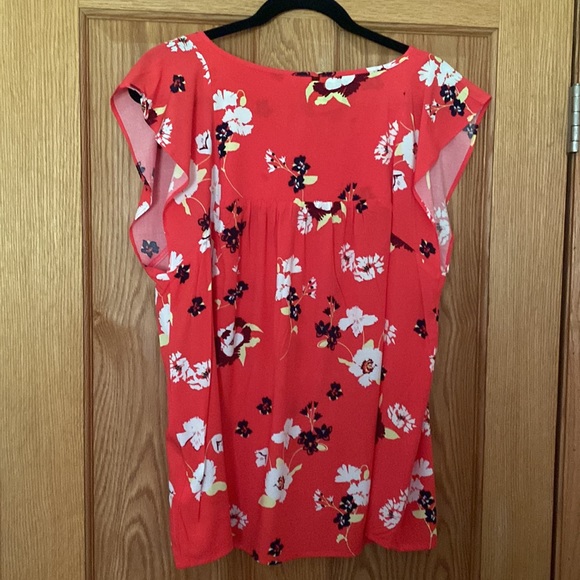Gap Orange Floral Blouse-Large-NWT - Picture 3 of 3